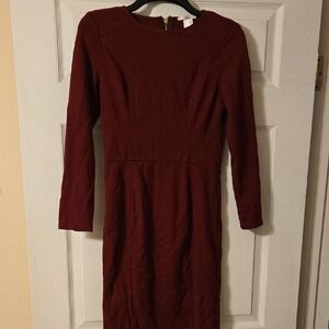 Bar III Long Sleeve Burgundy Dress
